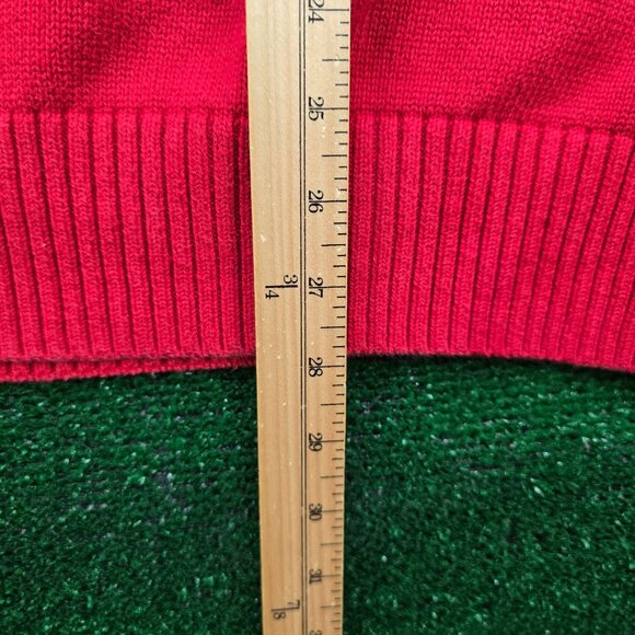 Tommy Hilfiger Sweater Mens XL Red Heavy Knit Pullover Preppy Casual Outdoors - Picture 5 of 8